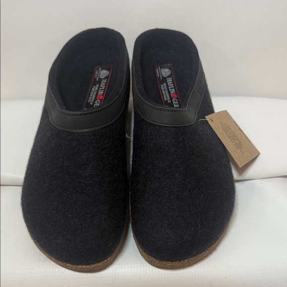 Haflinger GZL graphit/charcoal Wool Slip-Ons size 7 women’s - Picture 1 of 5